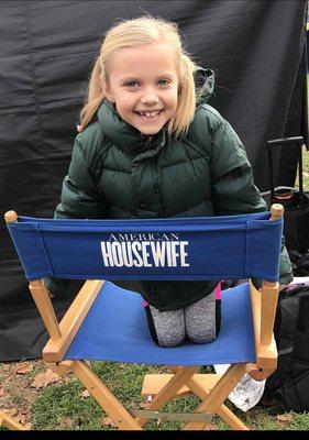 Sydney on set of American Housewife