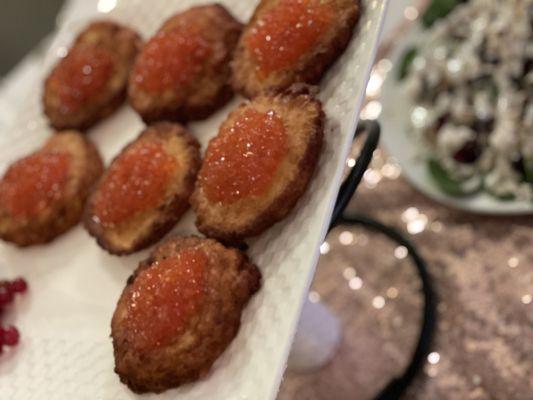 Hashbrown with rad caviar