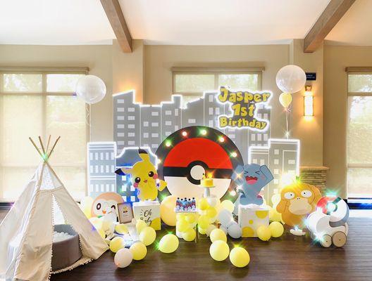 Pikachu Themed 1st Birthday Party