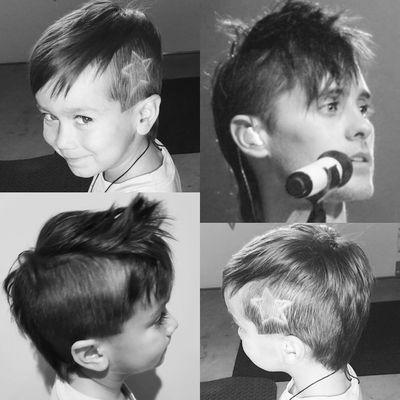 Mini kid rockstar haircut