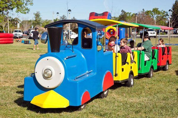 Our Trackless Train is great for your next event! Great fun for kids and adults alike!