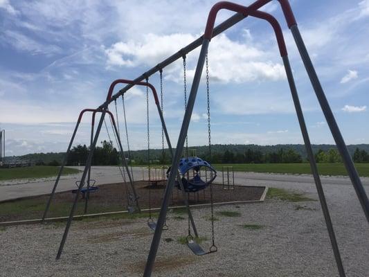 Best View on a swing set.