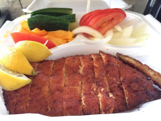 Side order of chicken creamchop and veggies