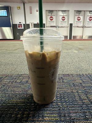 Most expensive iced latte I ever paid for,, $12 for this