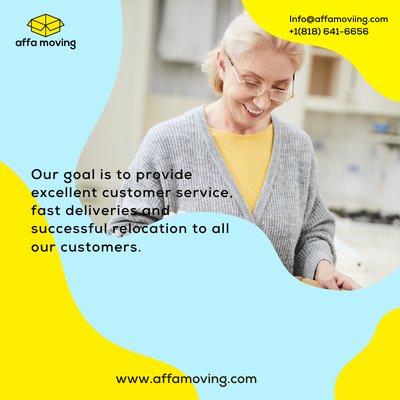 Affa Moving Company New Reservations: (818) 641-6656 Email: info@affamoving.com Web: www.affamoving.com