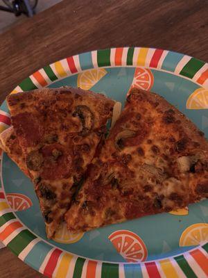 Pizza slices from dominoes