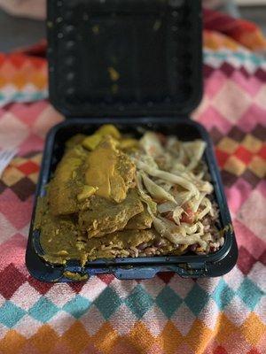 Curry Chicken and Rice and Peas