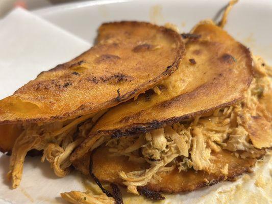 Quesabirria Tacos (with shredded chicken & cheese)