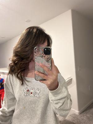 Right after cut and color