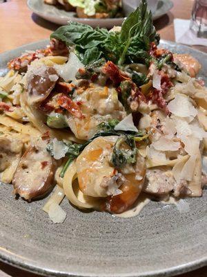 Shrimp Sausage Pasta