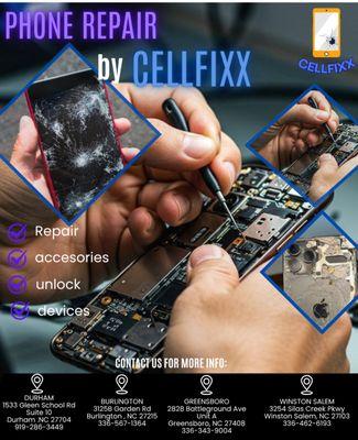 At CellFixx (phone repair), we bring your devices back to life with speed, skill, and care. From cracked screens and dead batteries to