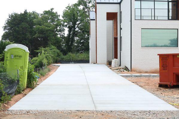New Concrete Driveway in Arlington