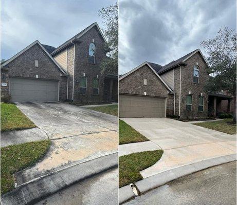 Antes y después frontal de la casa linpiesa de Drawell