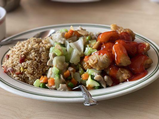 Combo#2 (fried rice, chicken subgum, sweet n sour pork)