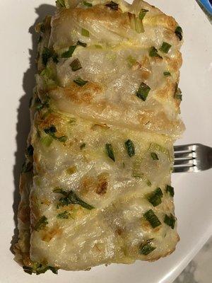 Giant egg pancake (see fork for scale) for only $10