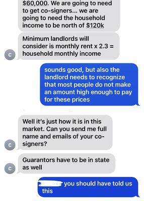 This was for a 3B 1BA, and the realtor knew we were grad students from the very beginning.