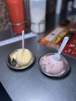 Complimentary ice cream