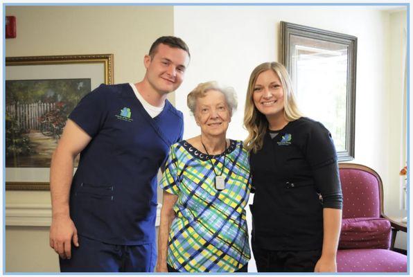 Friendly caregivers from Friends of the Family Home Health Care supporting seniors in West Palm Beach with compassionate, personalized care