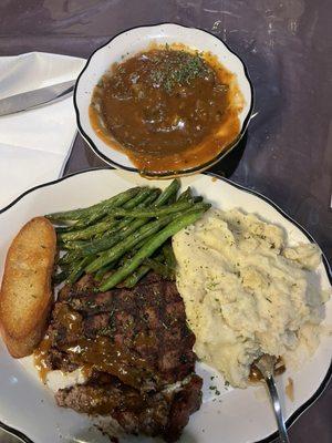 Hamburger steak and mash
