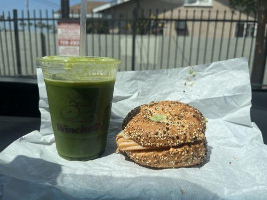 Nowhere to sit in/around, so we ate in the car. Decent parking. They don't let you use the restroom tho!