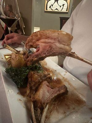 Pure fat on this lamb chop!