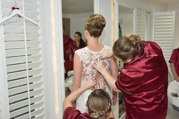 My wedding dress was altered in a timely manner, and for only $30!