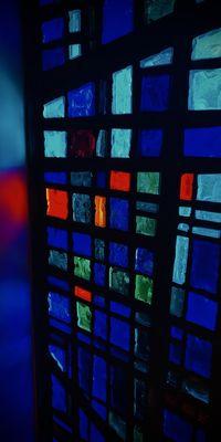 one of the many stained glass windows