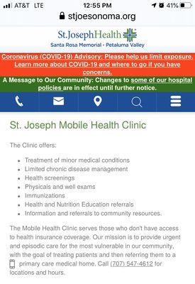 St Joseph Mobile Health Clinic