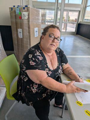 Misty, new to being a district manager of people ready, come to remove me personally from work over discrimination fact I speak Spanish