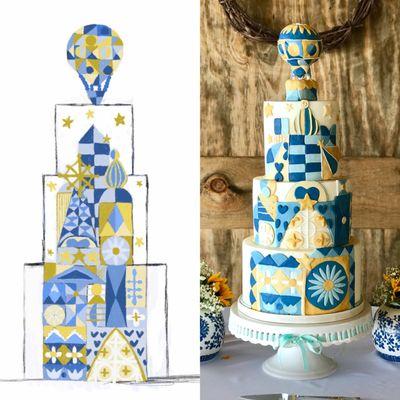 Mary Blair wedding cake