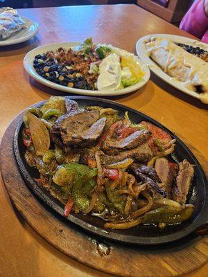 Steak fajitas