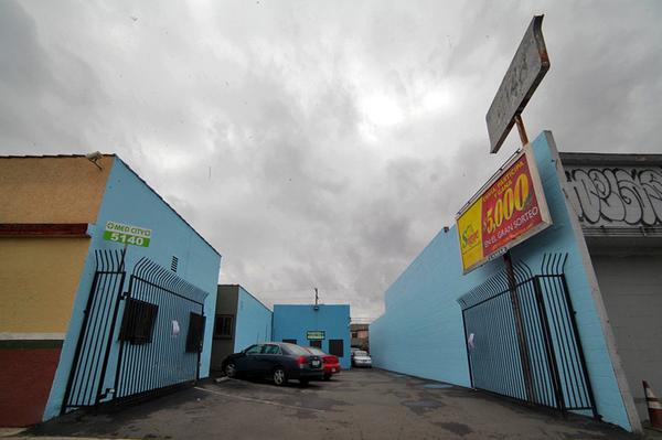 Entrance and parking.