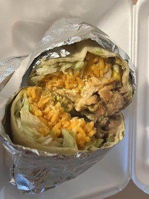 Chicken burrito