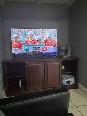 Tv inside waiting area