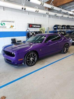 2016 Plum Crazy Challenger after Ceramic Coating