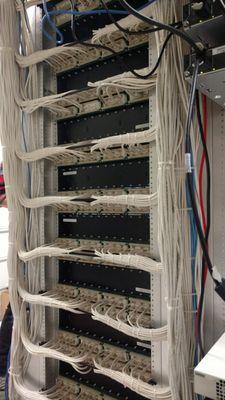 A beautiful example of structured cabling perfection. Our technicians are cabling wizards