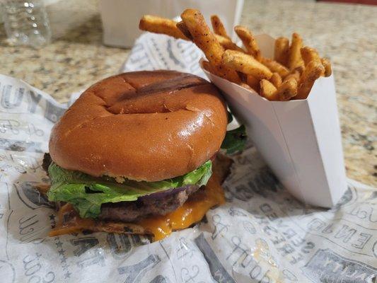 The brunch burger is HUGE so good luck trying to bite into this amazing burger. Loved it!!!
