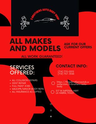 FOR ALL YOUR PAINT JOB NEEDS!