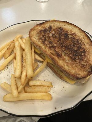 I closed my open tuna melt.