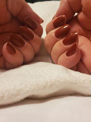 What my nails used to typically look like.  Long,  natural,  very strong.