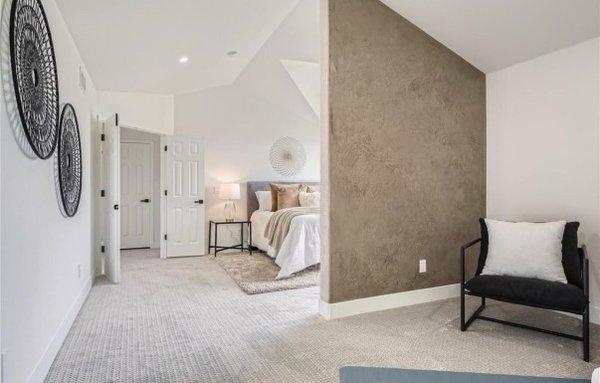 World map Marmorino, wall between bedroom and bathroom