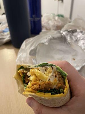 Plantega chorizo Breakfast burrito