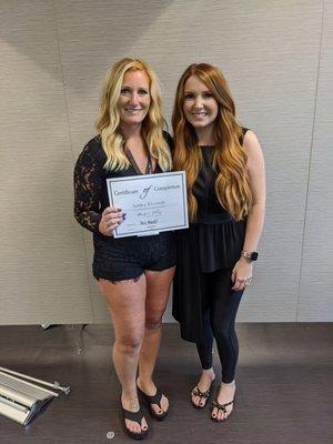 My fourth certification in handtied Extensions #HEconcealedmethod