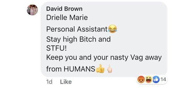 Offensive comments from current employee made on social media