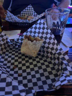 Soft taco (sorry I started eating before I remembered to take a photo!)! It's delicious!