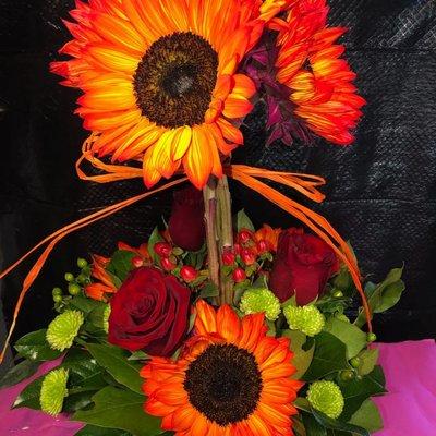 Orange sunflowers