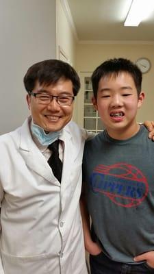 Braces on~ It went smoother than WE thought. Thanks, Dr. Joo