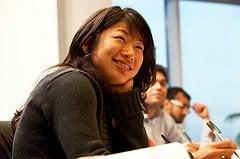 A student enjoys a recent Veritas Prep GMAT course