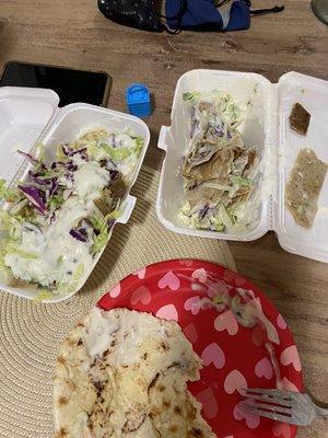 Mixed meat plate and gyro, only thing edible was the pita bread. Stay away...