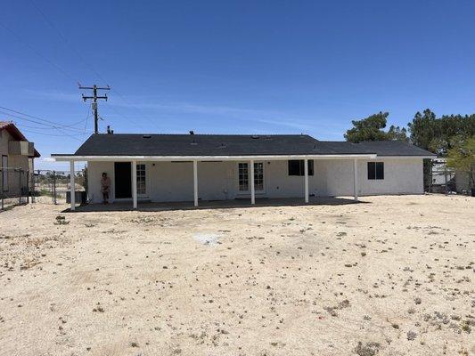 This is how the yard started out.